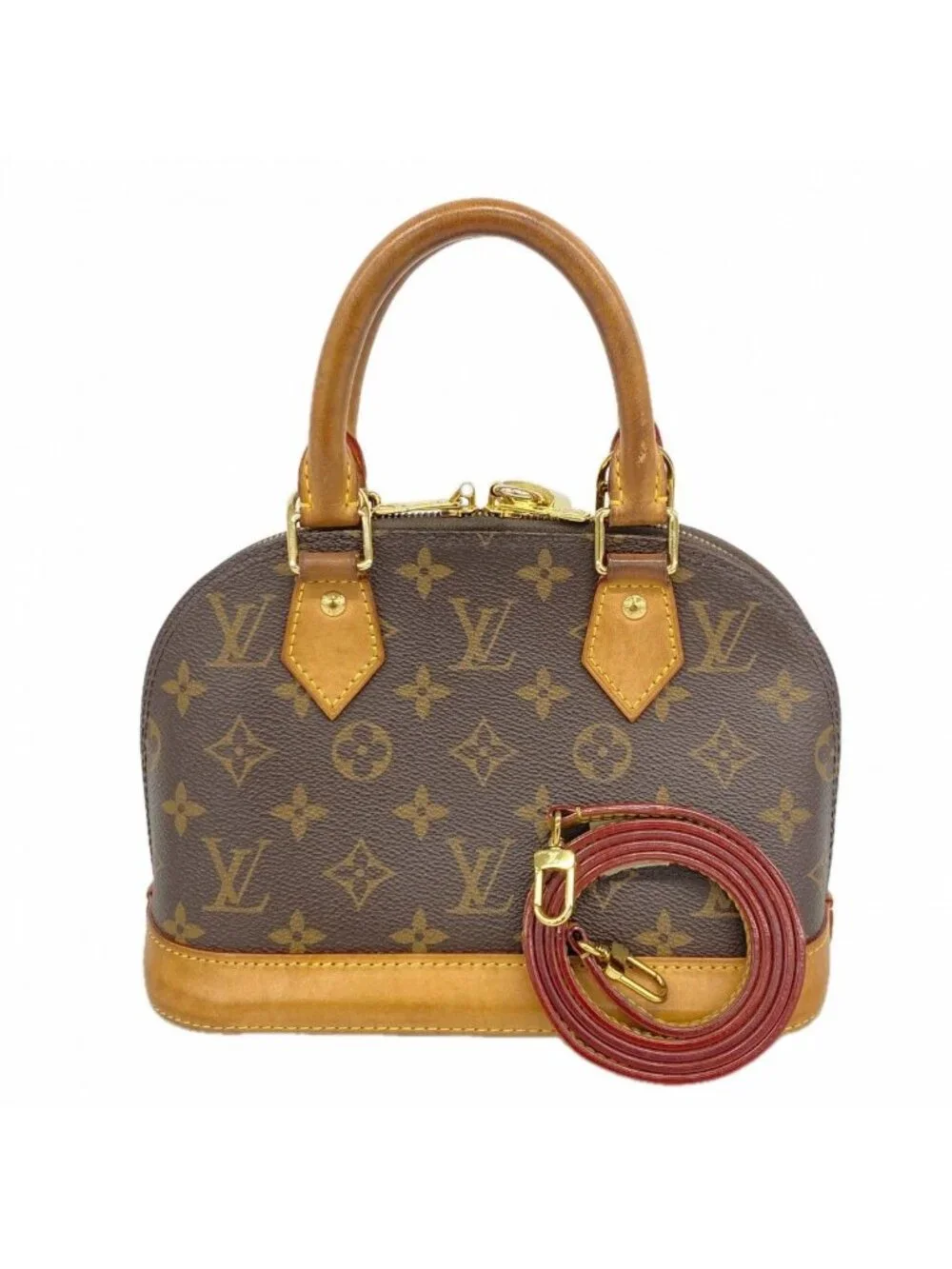 Louis Vuitton Handbag Monogram Alma BB Brown 2-Way